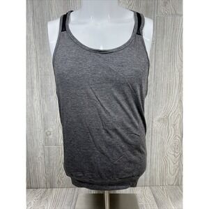 NWT Thefreeyoga Gray Sleeveless Razorback Exercise Shirt Lightweight Womens SZ M